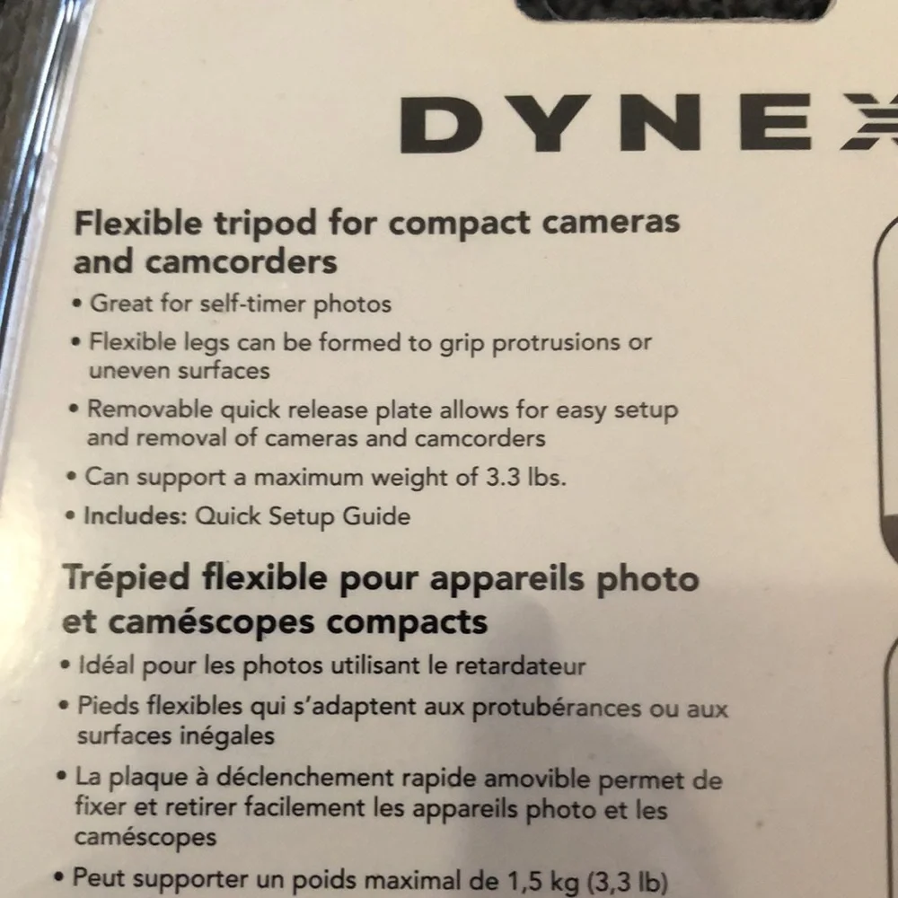 Desktop Moldable Tripod flexible for compact cameras and camcorders